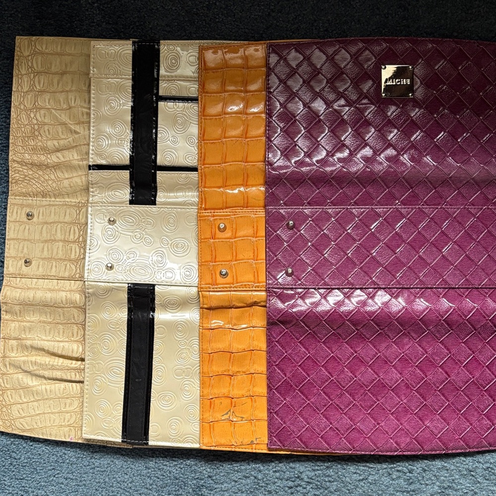 Miche magnetic shells. Cream, Orange, and Purple